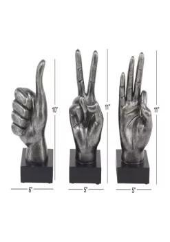 Outlet ✔️ Traditional Polystone Sculpture - Set of 3 by Monroe Lane 🧨 -Monroe Lane Sales Belk 10831