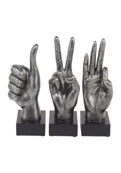 Outlet ✔️ Traditional Polystone Sculpture - Set of 3 by Monroe Lane 🧨 -Monroe Lane Sales Belk 10832