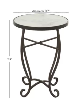 Deals 🔥 Traditional Metal Accent Table by Monroe Lane 🛒 -Monroe Lane Sales Belk 10841