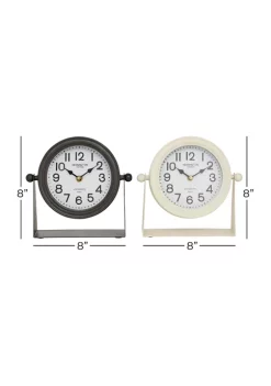 Outlet 🔔 Modern Metal Clock - Set of 2 by Monroe Lane ✔️ -Monroe Lane Sales Belk 10866