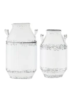Best deal 👍 Farmhouse Metal Decorative Jars - Set of 2 by Monroe Lane 😍 -Monroe Lane Sales Belk 10885