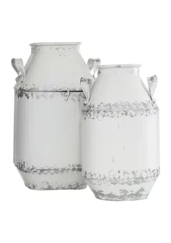 Best deal 👍 Farmhouse Metal Decorative Jars - Set of 2 by Monroe Lane 😍 -Monroe Lane Sales Belk 10886