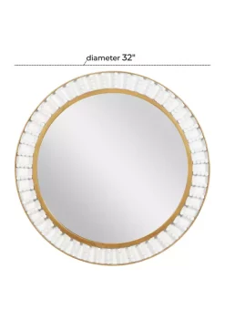 Best Sale 😉 Contemporary Wood Wall Mirror by Monroe Lane ✨ -Monroe Lane Sales Belk 10927