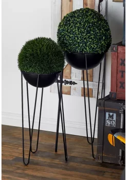 Coupon ❤️ Contemporary Metal Planter - Set of 2 by Monroe Lane 🤩