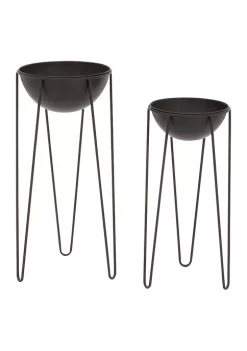 Coupon ❤️ Contemporary Metal Planter - Set of 2 by Monroe Lane 🤩 -Monroe Lane Sales Belk 11012