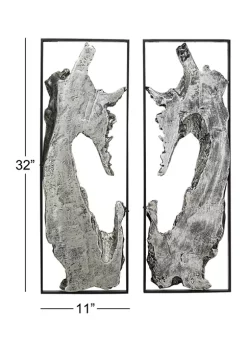 Wholesale 😉 Contemporary Magnesium Oxide Wall Decor - Set of 2 by Monroe Lane 🤩 -Monroe Lane Sales Belk 11030