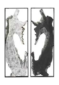 Wholesale 😉 Contemporary Magnesium Oxide Wall Decor - Set of 2 by Monroe Lane 🤩 -Monroe Lane Sales Belk 11031