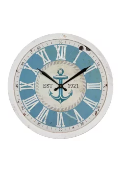 Best reviews of ❤️ Coastal Metal Wall Clock by Monroe Lane 🧨 -Monroe Lane Sales Belk 11037