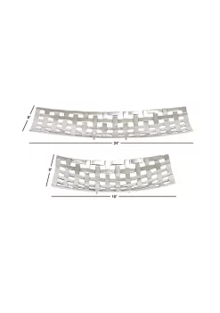 Best reviews of 🌟 Contemporary Aluminum Tray - Set of 2 by Monroe Lane 👍 -Monroe Lane Sales Belk 11053