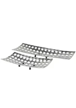 Best reviews of 🌟 Contemporary Aluminum Tray - Set of 2 by Monroe Lane 👍 -Monroe Lane Sales Belk 11054
