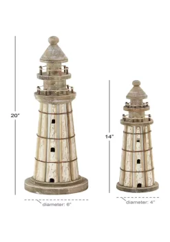 Cheap 🔔 Coastal Wood Sculpture - Set of 2 by Monroe Lane ⌛ -Monroe Lane Sales Belk 11109