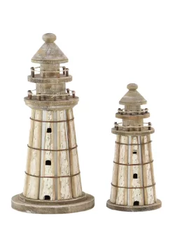 Cheap 🔔 Coastal Wood Sculpture - Set of 2 by Monroe Lane ⌛ -Monroe Lane Sales Belk 11110