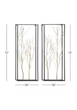 Best Sale 👏 Glam Metal Wall Decor - Set of 2 by Monroe Lane 😀 -Monroe Lane Sales Belk 11116