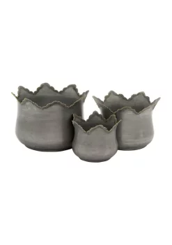 Deals ๐ Farmhouse Metal Planter - Set of 3 by Monroe Lane ๐
