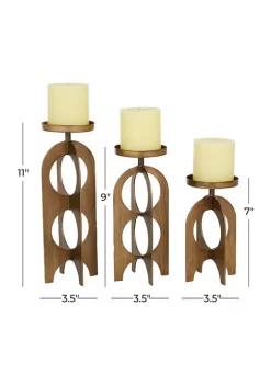 Wholesale 😀 Contemporary Metal Candle Holder - Set of 3 by Monroe Lane 🔔 -Monroe Lane Sales Belk 11159