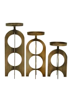 Wholesale 😀 Contemporary Metal Candle Holder - Set of 3 by Monroe Lane 🔔 -Monroe Lane Sales Belk 11160