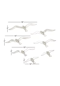 Best Pirce 🔥 Coastal Aluminum Wall Decor - Set of 7 by Monroe Lane 🌟 -Monroe Lane Sales Belk 11165