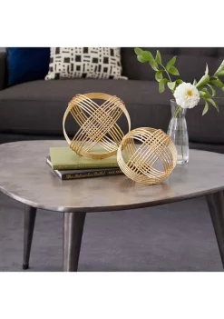 Outlet 🤩 Modern Metal Sculpture - Set of 2 by Monroe Lane 🥰 -Monroe Lane Sales Belk 11183