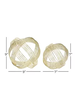 Outlet 🤩 Modern Metal Sculpture - Set of 2 by Monroe Lane 🥰 -Monroe Lane Sales Belk 11185