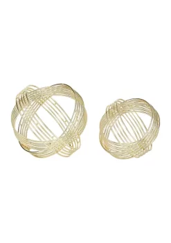 Outlet 🤩 Modern Metal Sculpture - Set of 2 by Monroe Lane 🥰 -Monroe Lane Sales Belk 11187