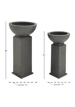 Discount 🔔 Modern Metal Planter - Set of 2 by Monroe Lane 🤩 -Monroe Lane Sales Belk 11196