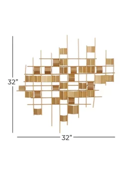 Discount 🌟 Contemporary Metal Wall Decor by Monroe Lane 🛒 -Monroe Lane Sales Belk 11209