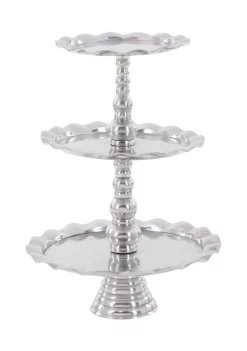 Hot Sale 👍 Traditional Aluminum Tiered Server by Monroe Lane 😀 -Monroe Lane Sales Belk 1123
