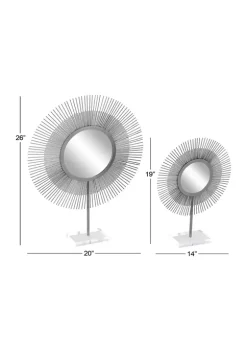 Budget ❤️ Glam Metal Sculpture - Set of 2 by Monroe Lane 🎁 -Monroe Lane Sales Belk 11245