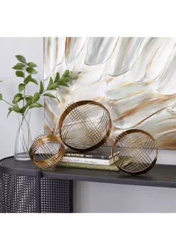 Brand new 🎁 Contemporary Metal Sculpture - Set of 3 by Monroe Lane 🎉 -Monroe Lane Sales Belk 11252