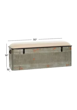Wholesale 🧨 Houston Cougars Farmhouse Metal Storage Bench by Monroe Lane 😍 -Monroe Lane Sales Belk 11286