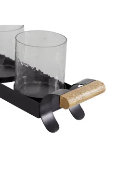 Best Pirce 🛒 Contemporary Metal Candle Holder - Set of 2 by Monroe Lane ⌛ -Monroe Lane Sales Belk 11329