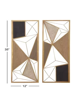 Hot Sale 🔥 Modern Metal Wall Decor - Set of 2 by Monroe Lane 🔔 -Monroe Lane Sales Belk 11357