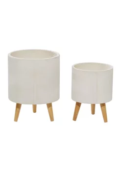 Discount ✔️ Contemporary Ceramic Planter - Set of 2 by Monroe Lane 😍 10 Discount ✔️ Contemporary Ceramic Planter - Set of 2 by Monroe Lane 😍 -Monroe Lane Sales Belk 11412