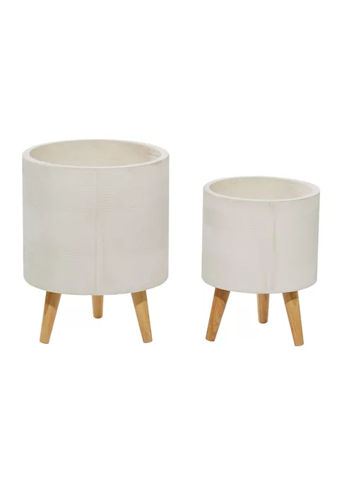 Discount ✔️ Contemporary Ceramic Planter - Set of 2 by Monroe Lane 😍 5 Discount ✔️ Contemporary Ceramic Planter - Set of 2 by Monroe Lane 😍 - Image 5
