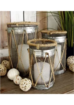 Promo 🌟 Rustic Metal Candle Lantern - Set of 3 by Monroe Lane ⭐