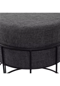 Promo 🥰 Contemporary Metal Garden Stool by Monroe Lane 🎁 -Monroe Lane Sales Belk 11470