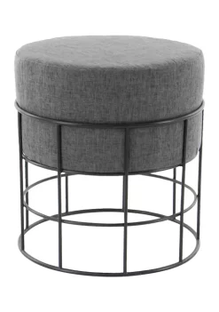 Promo 🥰 Contemporary Metal Garden Stool by Monroe Lane 🎁 -Monroe Lane Sales Belk 11473