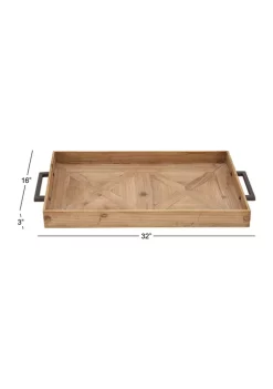 Deals 🌟 Contemporary Wood Tray by Monroe Lane ⌛ -Monroe Lane Sales Belk 115