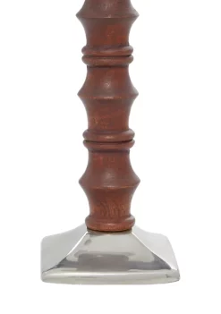 Outlet ❤️ Mango Wood Traditional Candle Holder Set of 3 by Monroe Lane 🧨 -Monroe Lane Sales Belk 11517