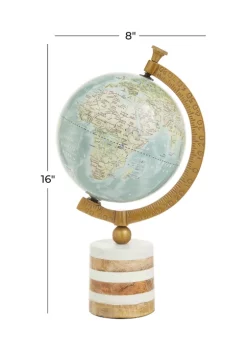 Best deal 🤩 Coastal Marble Globe by Monroe Lane 🎉 -Monroe Lane Sales Belk 11529