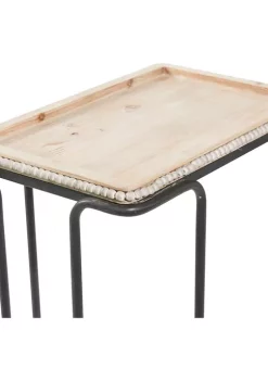 Coupon 🎁 Industrial Wood Accent Table by Monroe Lane ✨ -Monroe Lane Sales Belk 11535