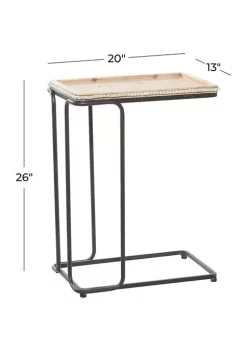 Coupon 🎁 Industrial Wood Accent Table by Monroe Lane ✨ -Monroe Lane Sales Belk 11536