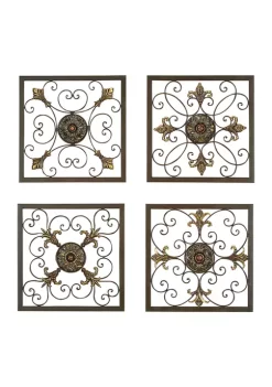 Flash Sale 😍 Rustic Metal Wall Decor - Set of 4 by Monroe Lane ❤️ -Monroe Lane Sales Belk 11565