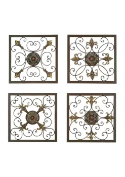 Flash Sale 😍 Rustic Metal Wall Decor - Set of 4 by Monroe Lane ❤️ -Monroe Lane Sales Belk 11567