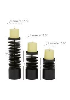 Top 10 ⌛ Contemporary Metal Candle Holder - Set of 3 by Monroe Lane 🌟 -Monroe Lane Sales Belk 11572
