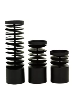 Top 10 ⌛ Contemporary Metal Candle Holder - Set of 3 by Monroe Lane 🌟 -Monroe Lane Sales Belk 11573