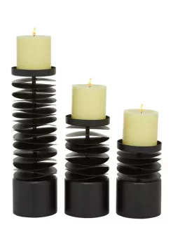 Top 10 ⌛ Contemporary Metal Candle Holder - Set of 3 by Monroe Lane 🌟 -Monroe Lane Sales Belk 11574