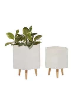 Outlet 🔔 Contemporary Ceramic Planter - Set of 2 by Monroe Lane 🧨 -Monroe Lane Sales Belk 11580