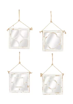 Coupon βοΈ Vintage Wood Wall Mirror - Set of 4 by Monroe Lane π₯°