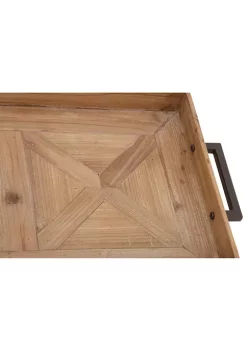 Deals 🌟 Contemporary Wood Tray by Monroe Lane ⌛ -Monroe Lane Sales Belk 116